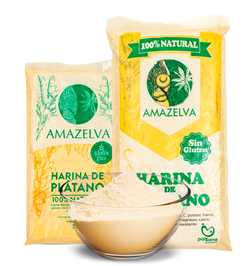 Harina de plátano Amazelva