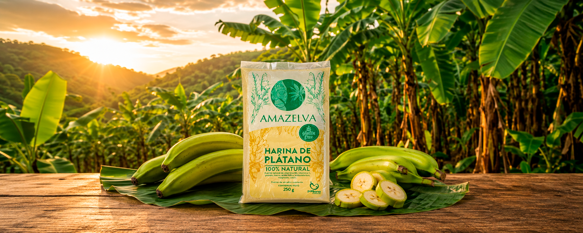Harina de plátano Amazelva